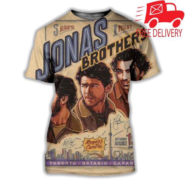 Jonas Brothers 5 Albums 1 Night Show In Toronto At Rogers Centre August 19 2023 3D Sweaters