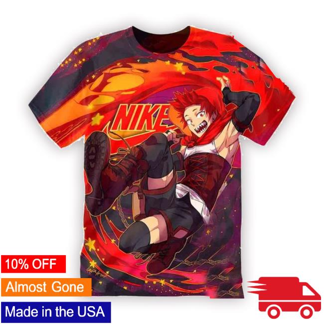 Official My Hero Academia Red Riot Eijiro Kirishima Tshirt 3D T-Shirt ,All Over 3D Printed Shirt