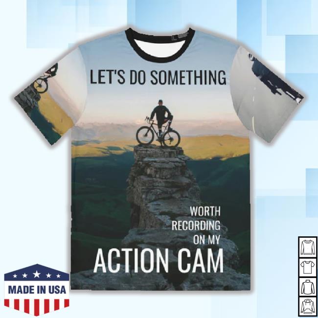 Cyclist Action Cam T-Shirt, Men's Polyester 3D Sweater