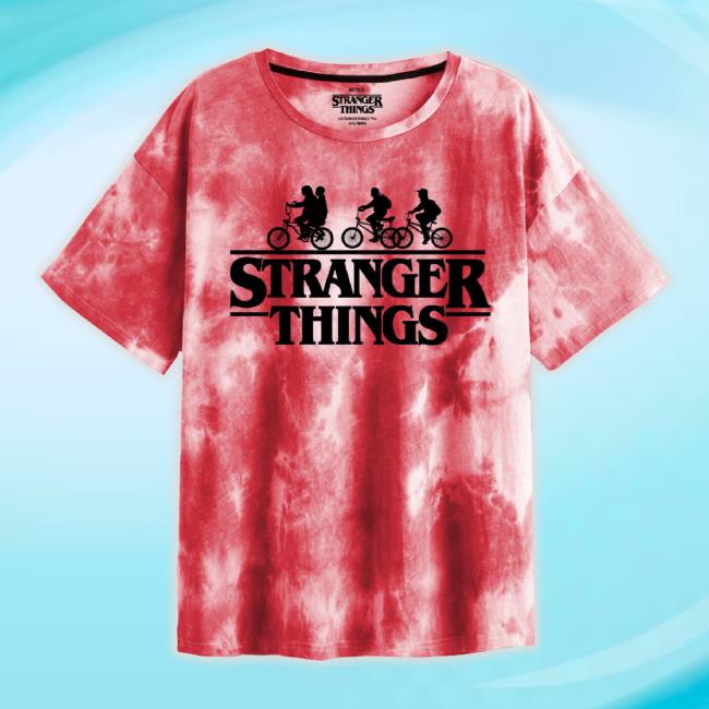 Trending Stranger Things 'Bike Silhouette' (Tie Dye) Womens Hoodie Sweatshirt