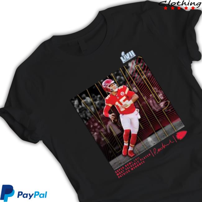 Patrick Mahomes Kansas City Chiefs Mvp Super Bowl Lvii Most Valuable Player Signature T-Shirt