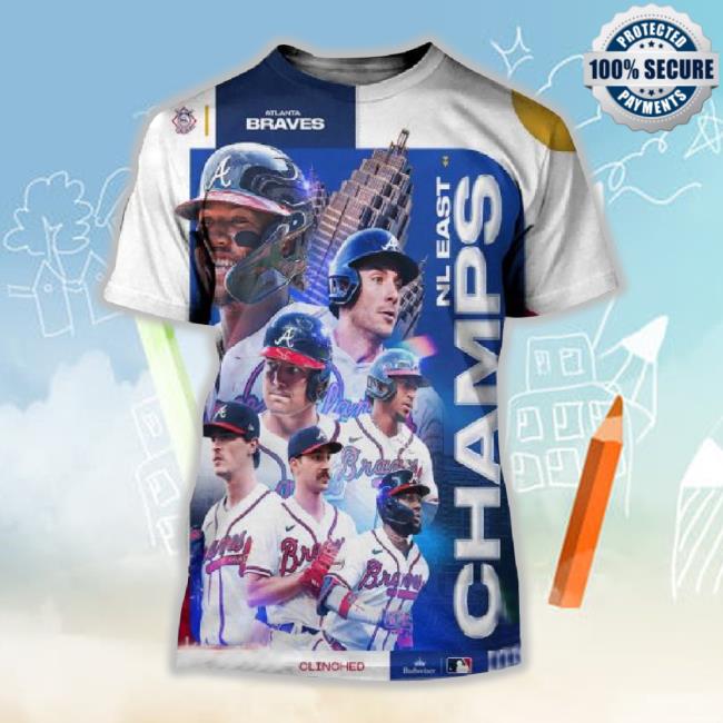 Congrats Atlanta Braves The Nl East Champs Clinched Premium 3D Sweatshirt