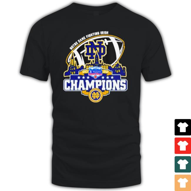 Notre Dame Fighting Irish Logo Playstation City 2022 Champions Hoodie
