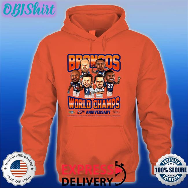 Broncos World Champs 25Th Anniversary Tee Shirt Broncos World Champs 25Th Anniversary T Shirt