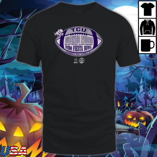 Official Tcu Horned Frogs 2022 College Football Playoff Vrbo Fiesta Bowl Bound Retro Crewneck Sweatshirt