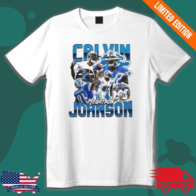 2023 Calvin Johnson Megatron Vintage Long Sleeve Shirt 2023 Calvin Johnson Megatron Vintage Tee