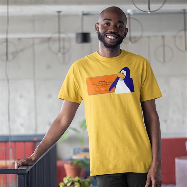 Banned Andrew Tate Has Been Banned From Club Penguin Shirts