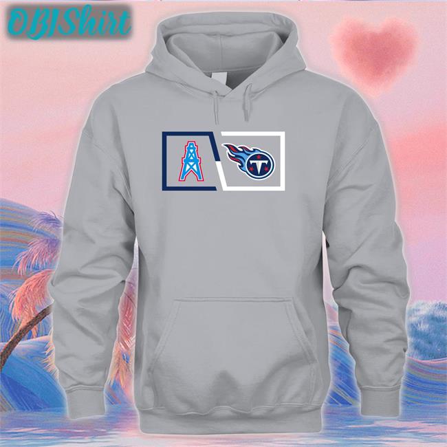 Houston Oilers And Tennessee Titans Hoodie Houston Oilers Tennessee Titans Long Sleeve Tee Shirt