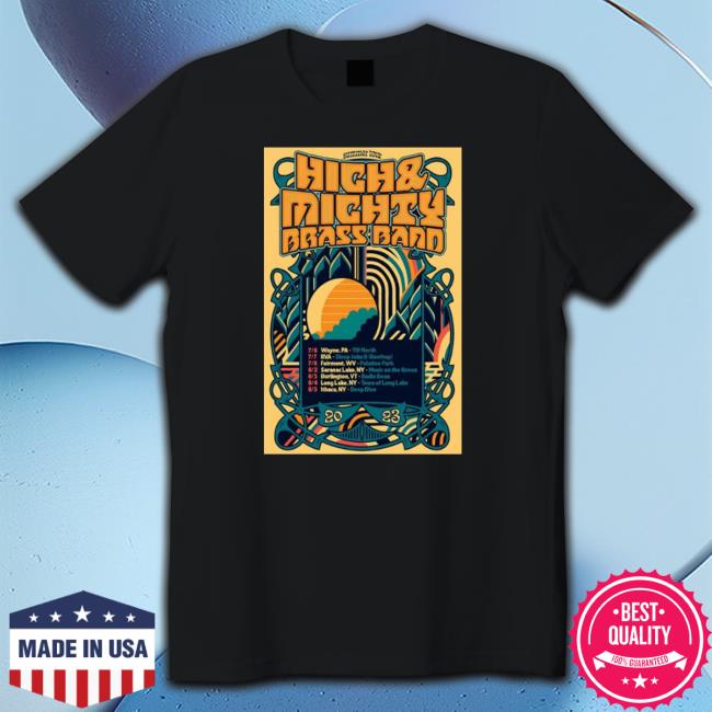 High And Mighty Brass Band July August 2023 Tour Poster Hoodie Sweatshirt