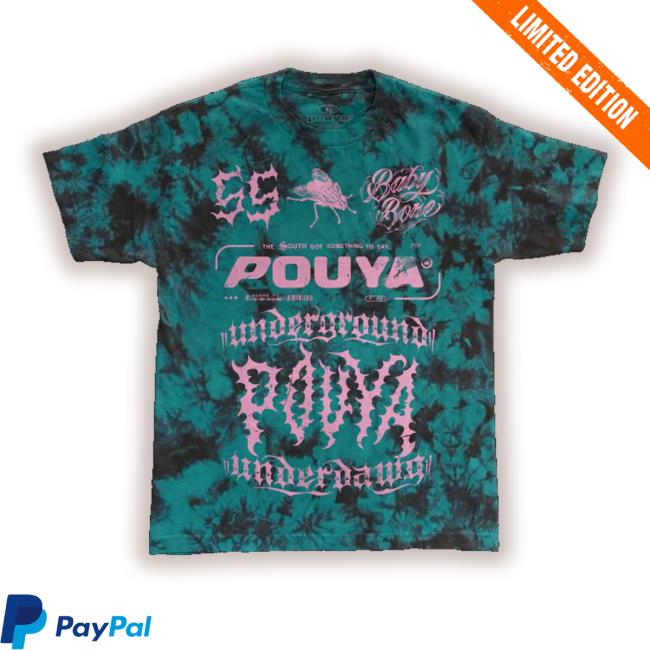 Official Pouya 305 Baby Bone Teal Tie Dye Shirts