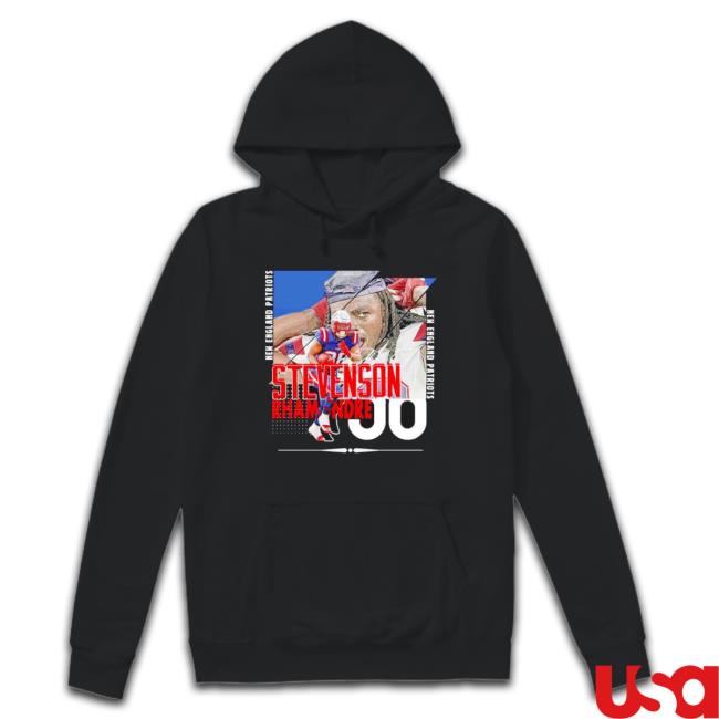 Rhamondre Stevenson New England Patriots Football Poster Hooded Sweatshirt