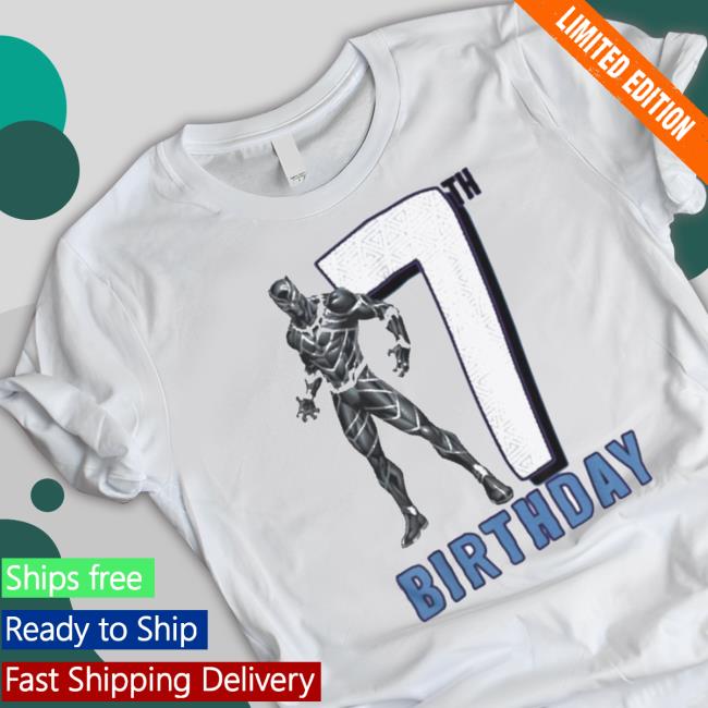 Official Dark Black Panther 7Th Birthday tee shirt