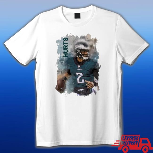 Philadelphia Eagles Jalen Hurts Player Crewneck Sweatshirt Philadelphia Eagles Jalen Hurts Player Long Sleeve Shirt