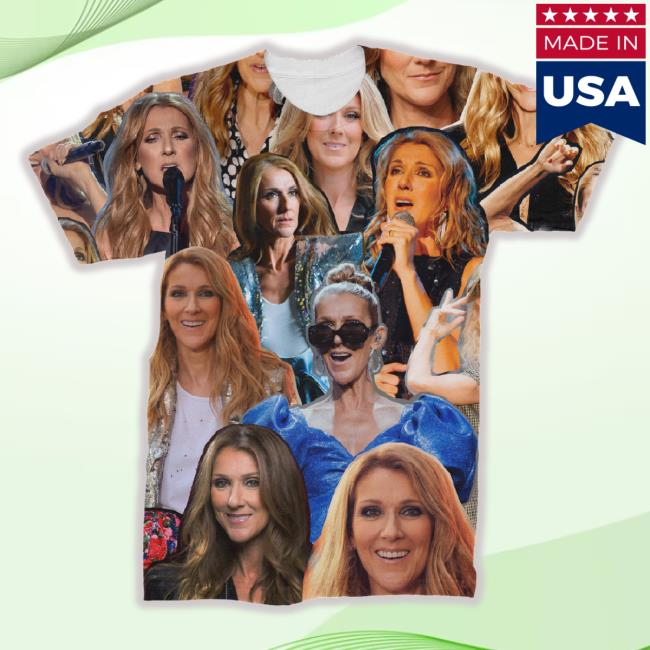 Celine Dion 3D Collage Face Shirt