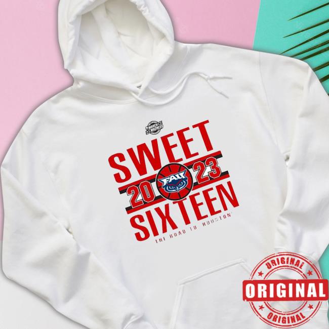 Fau Owls Men’S’ Basketball 2023 Sweet Sixteen The Road To Houston shirt, hoodie, tank top, sweater and long sleeve t-shirt