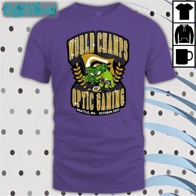 Optic Gaming Merch World Champs Optic Gaming Seattle, Wa October 2022 Shirt Hcs World Champions Tee Optic Hecz