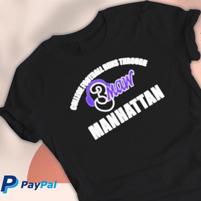 College Football Runs Through Manhattan 3Maw T-Shirt