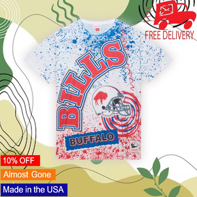 Mitchell & Ness Buffalo Bills White Team Burst Sublimated Shirt