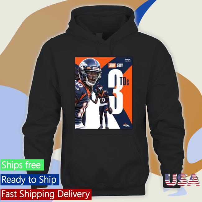 Official Denver Broncos Jerry Jeudy 3Tds Long Sleeve Shirt