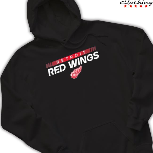 Men’s Detroit Red Wings Black Red Authentic Pro Rink Tech Shirt
