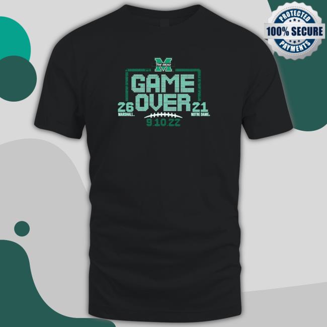 Marshall University Football Game Over Notre Dame Score Hoodie