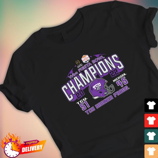 Tcu Horned Frogs Vs Michigan Wolverines 51-45 Vrbo Fiesta Bowl Champions 2022 Sweatshirts