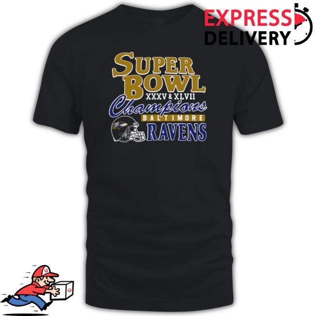 Official Baltimore Ravens Super Bowl Champions Tee Shirt