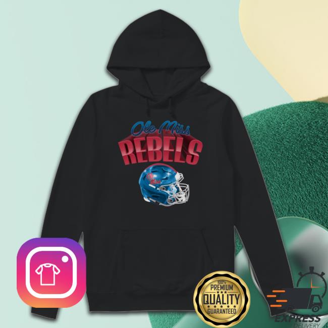 University Of Mississippi Glossy Helmet Cropped Hoodie Sweatshirt