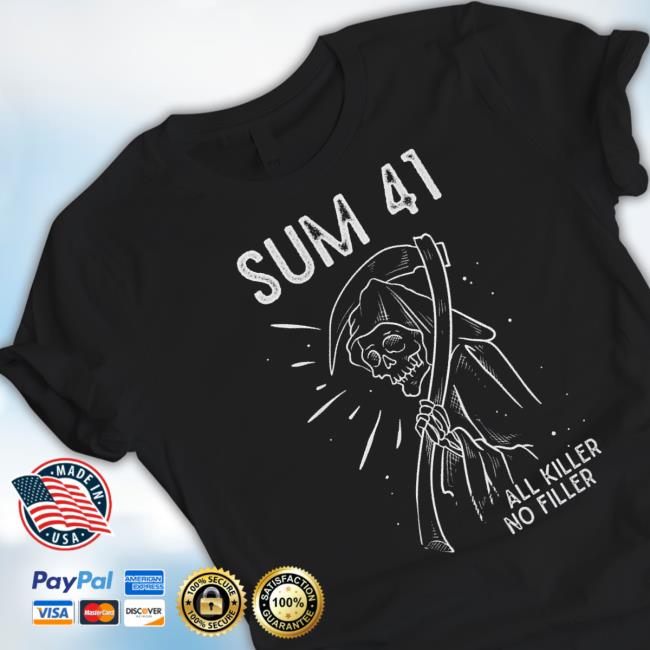 Official 2023 Sum 41 All Killer No Filler Hoodie Sweatshirt