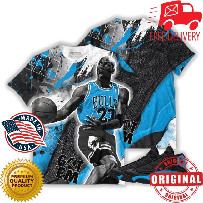 Got Em Shoes Goat Unisex Sneaker Long Sleeve T Shirt Match Black University Blue 13S