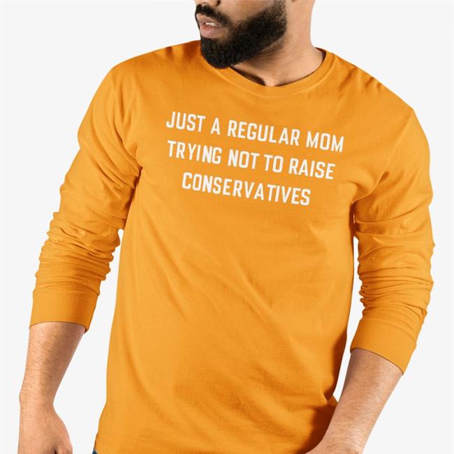 Zenliondesign Merch Just A Regular Mom Trying Not To Raise Conservatives Hoodie Sweatshirt The Millennial Dr. Sue