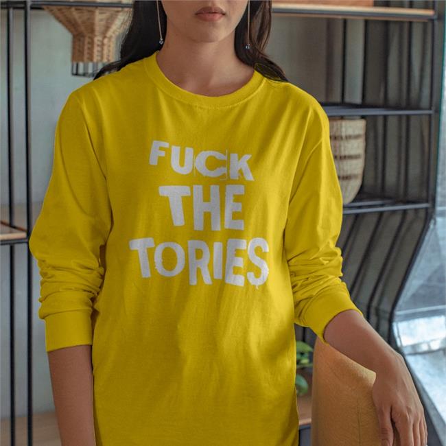 Fuck The Tories Black Tee Shirt The Irish Tea Sock For Pm