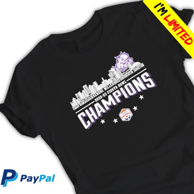 Tcu Horned Frogs Players Names Skyline 2022-23 Fiesta Bowl Champions Sweatshirts