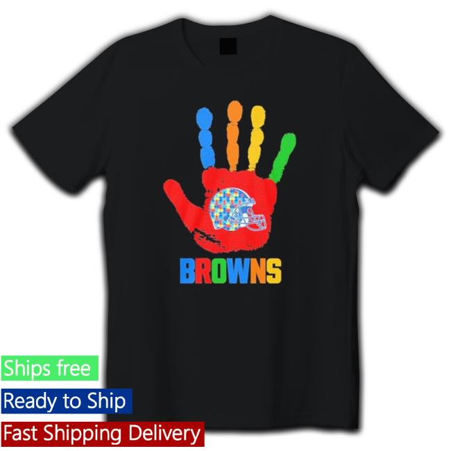 Cleveland Browns Hand Autism 2023 shirt, hoodie, tank top, sweater and long sleeve t-shirt