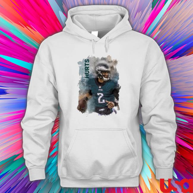 Philadelphia Eagles Jalen Hurts Player Crewneck Sweatshirt Philadelphia Eagles Jalen Hurts Player Crewneck Sweatshirt