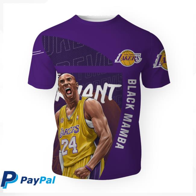 Kobe Bryant Black Mamba Los Angeles Lakers 3D T-Shirt