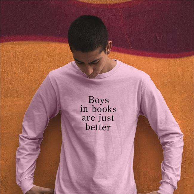 LiterarBase Boys In Books Are Just Better Tee White