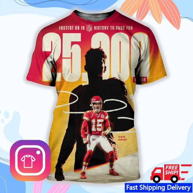 Fastest Qb In History To Pass 25000 Yards Congratulations Patrick Mahomes 3D Sweaters