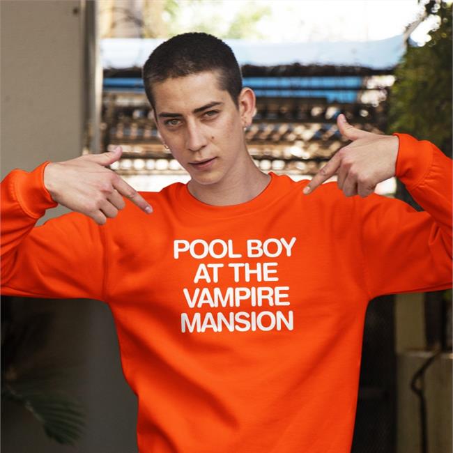 Gerard Wearing Pool Boy At The Vampire Mansion Hoodied Sweatshirt