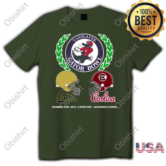 Taxslayer Gator Bowl Irish Carolina December 30Th, 2022. 3:30Pm Espn. Jacksonville Florida Shirt