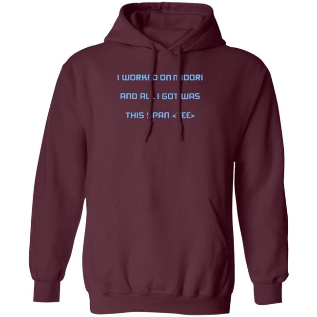 I Worked On Midori And All I Got Was This Span Tee Shirt Jared Parsons I Worked On Midori And All I Got Was This Span Tee Shirt Jared Parsons