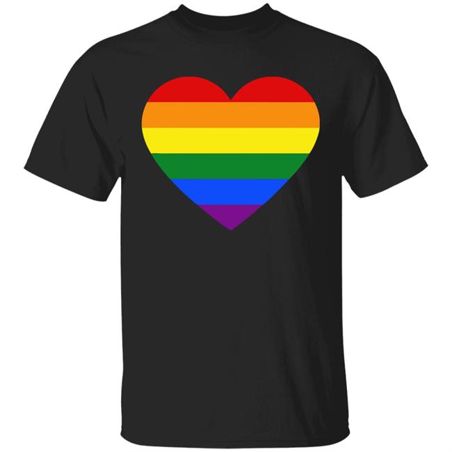 Rainbow Heart Lesbian Pride LGBT Pride G T Shirt