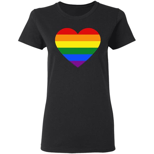 Rainbow Heart Lesbian Pride LGBT Pride G T Shirt Rainbow Heart Lesbian Pride LGBT Pride G T Shirt