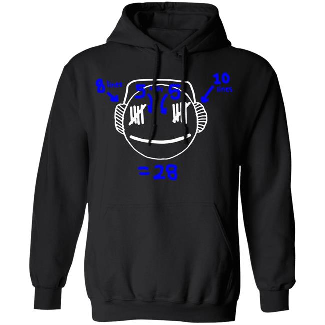 8 Lines 5 Tally 5 10 Lines 28 Hoodie Thelorebitch