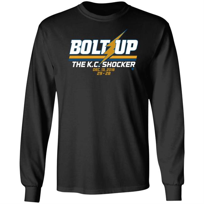 Breakingt Store Bolt Up The K.C. Shocker Dec 13 2018 29-28 Shirt