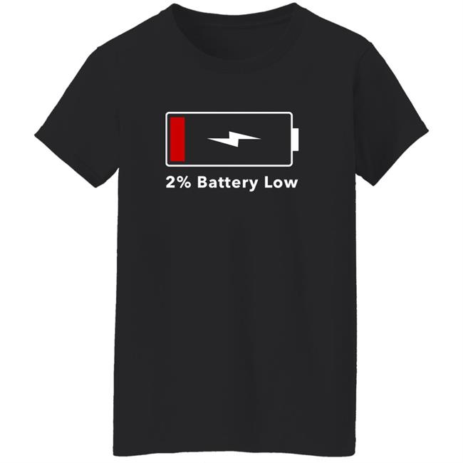2% Battery Low Shirt Hoodie Sweatshirt Brandalf the Blonde 2% Battery Low Shirt Hoodie Sweatshirt Brandalf the Blonde