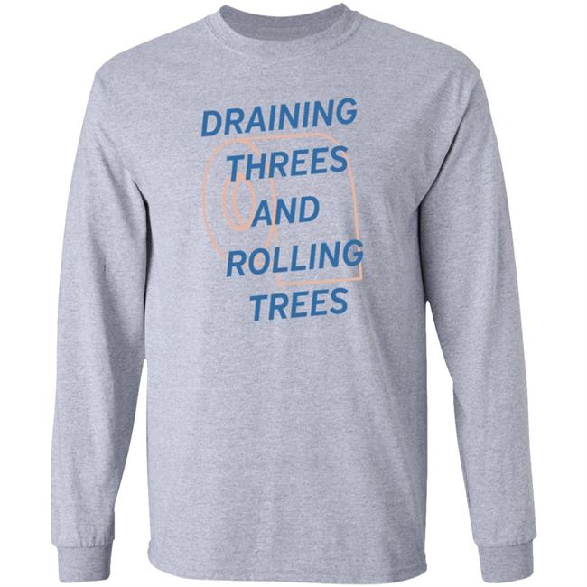 The Draining Threes And Rolling Trees Shirt Scarlet And Gold Merch