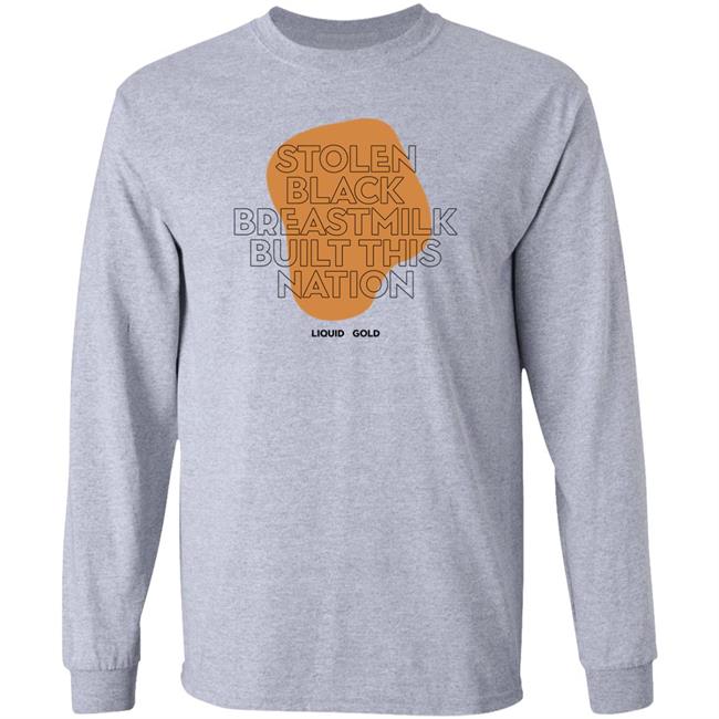 Savannah (She/Her/Hers) Stolen Black Breastmilk Built This Nation Liquid Gold Shirt Happy Womenshistorymonth