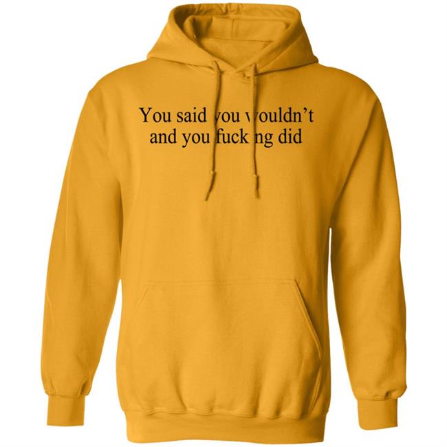 You Said You Wouldn't And You Fucking Did Shirt Known Gaslighter You Said You Wouldn't And You Fucking Did Shirt Known Gaslighter