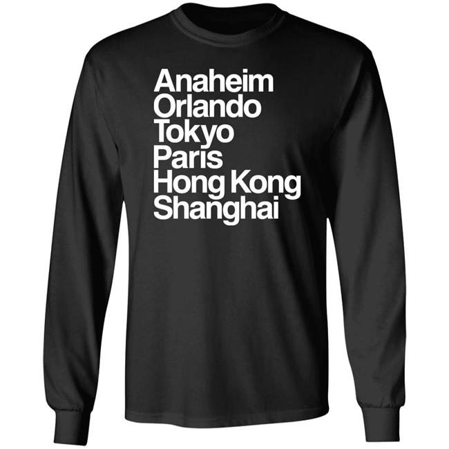 Anaheim Orlando Tokyo Paris Hong Kong Shanghai Shirt Sam Carter